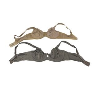 Bundle Soma Underwire sensuous side Minimizer bras Tan and Gray